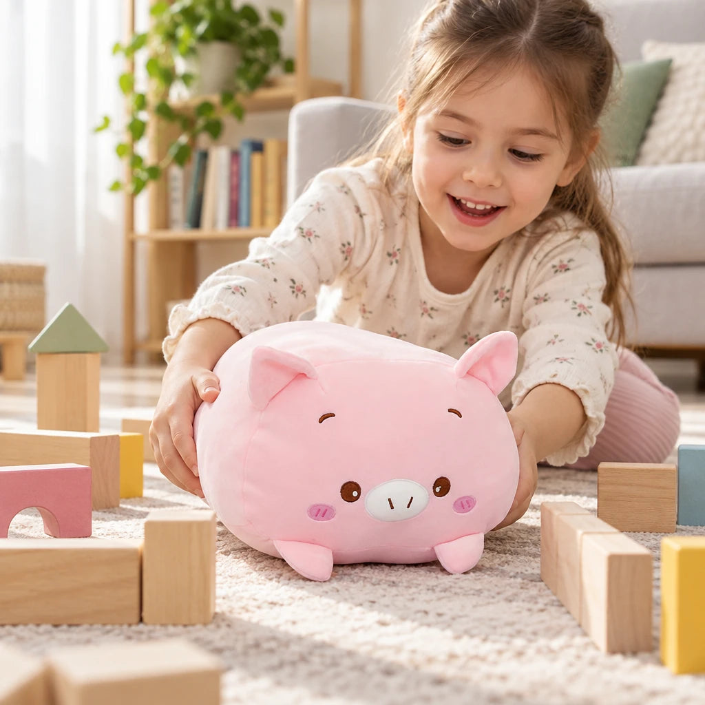 Almohada De Peluche Cerdo Rosa Cerdito