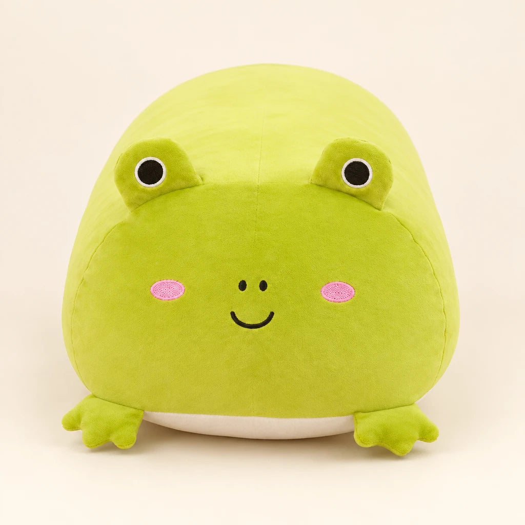 Almohada De Peluche Forma De Rana Verde