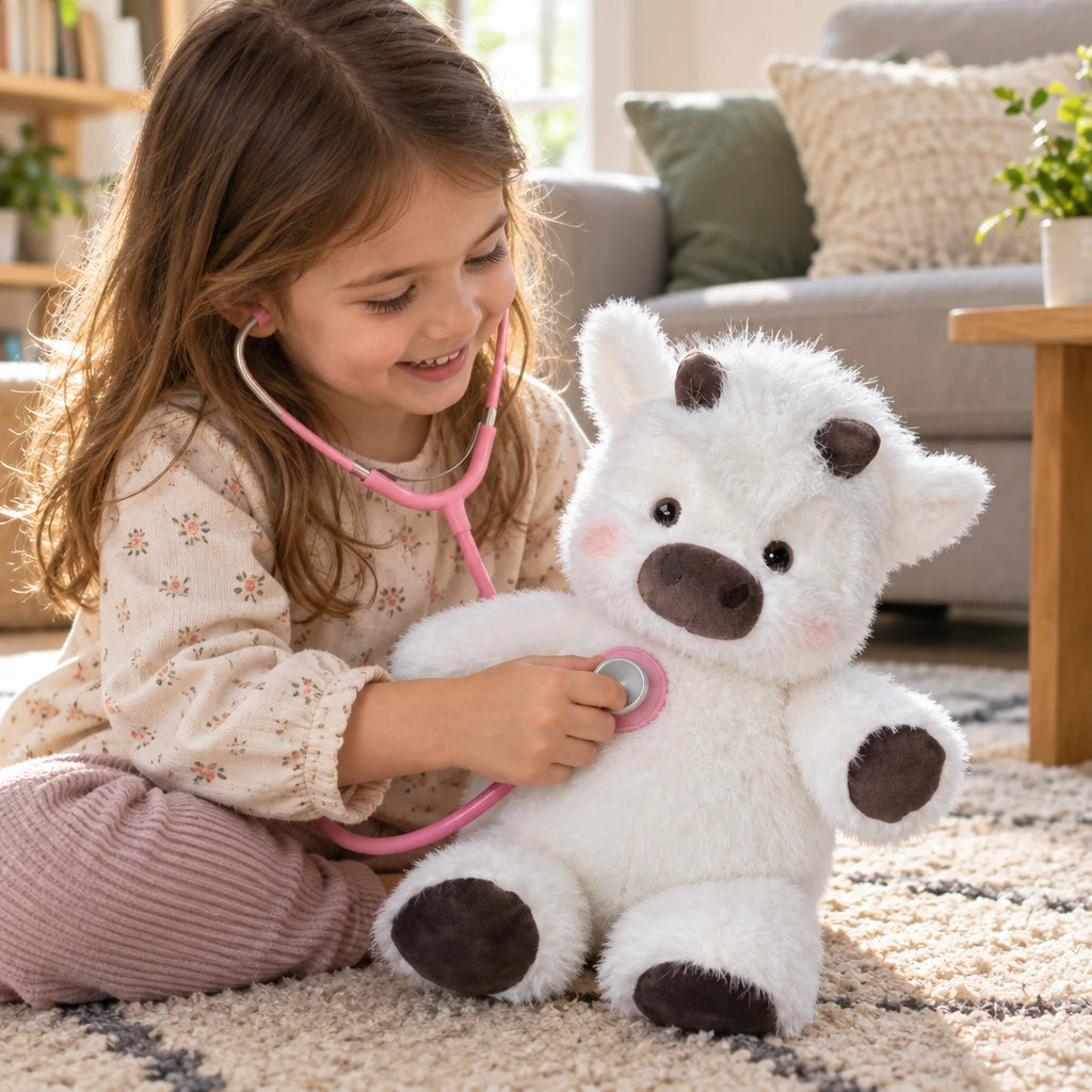 Cojín De Peluche Cerdito Blanco