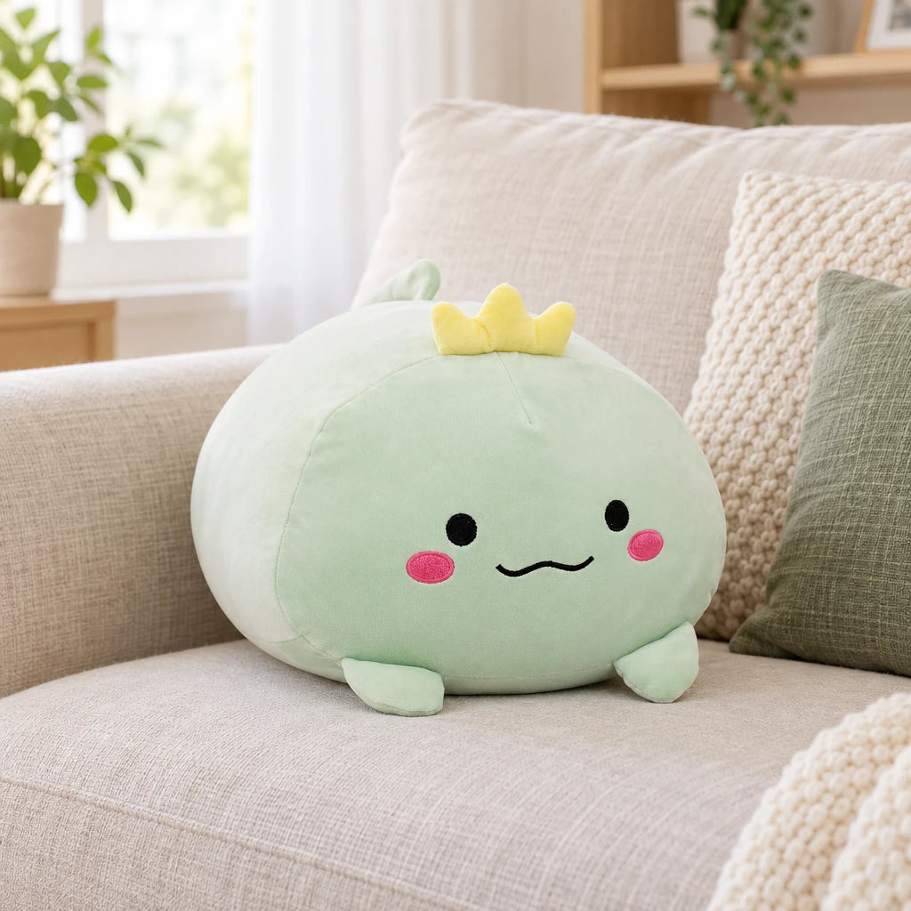 Cojín De Peluche Forma De Dragón Verde Claro