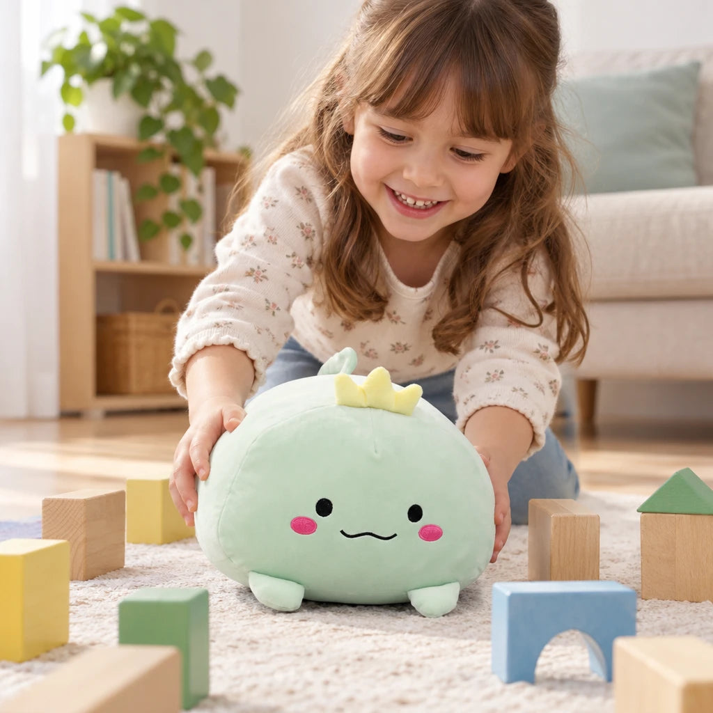 Cojín De Peluche Forma De Dragón Verde Claro