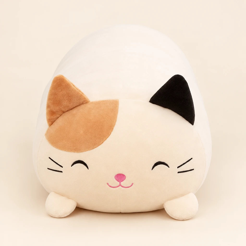 Cojin De Peluche Gato Alargado Cilíndrico
