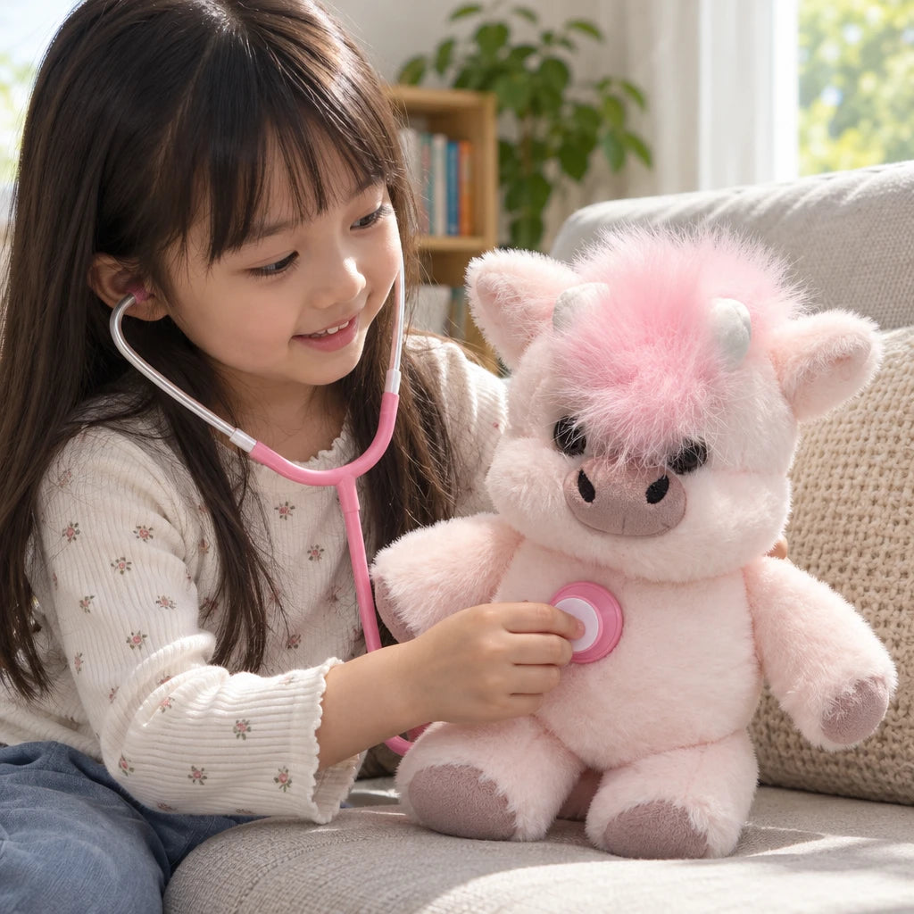 Cojín Peluche Cerdito Suave Rosa