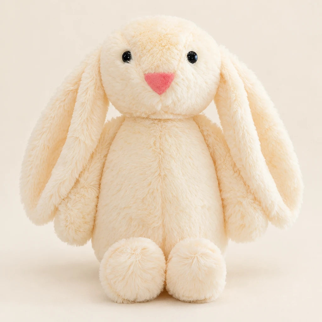 Conejo De Peluche Sentado Suave Orejas Largas