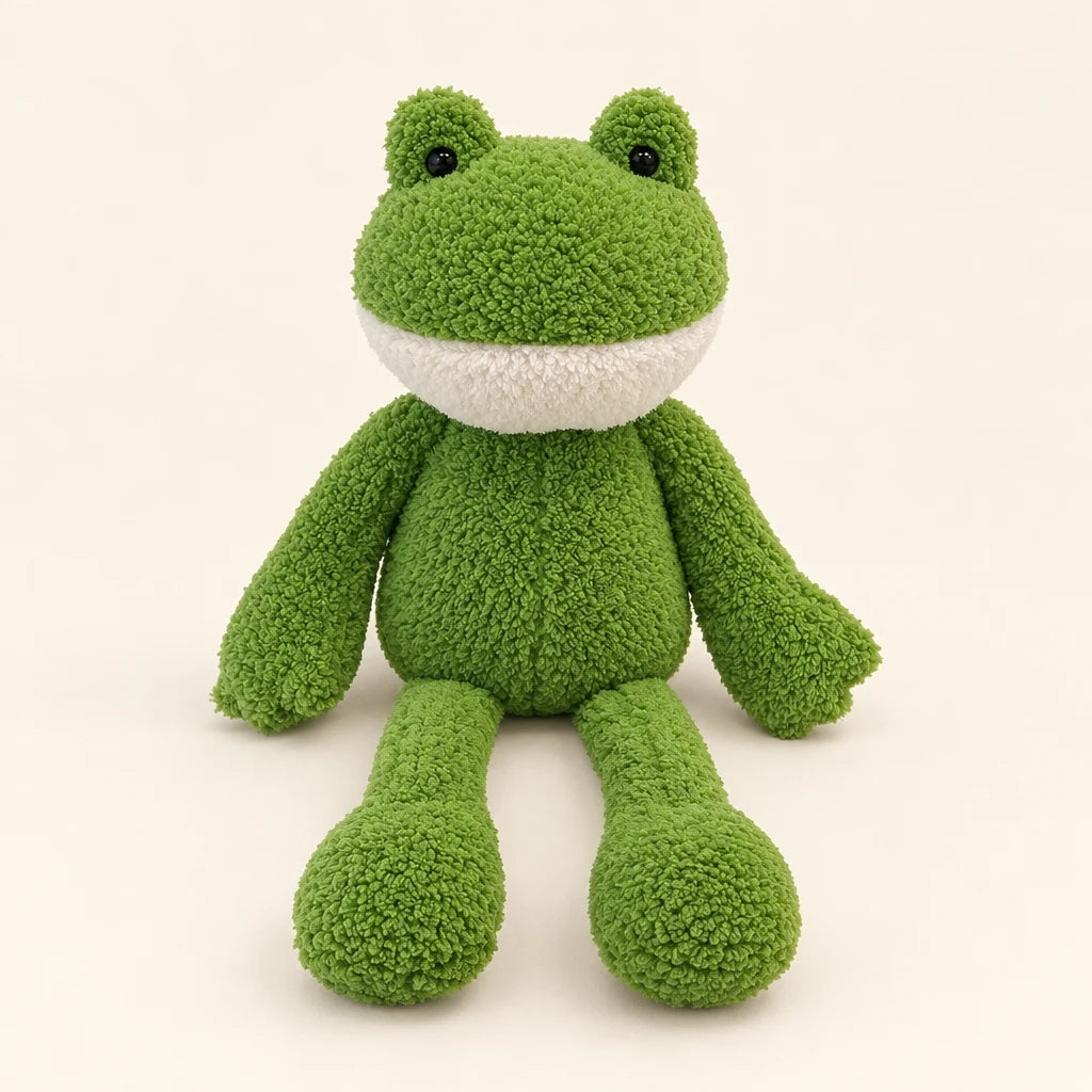 Muñeco De Peluche Rana Patas Largas Verde