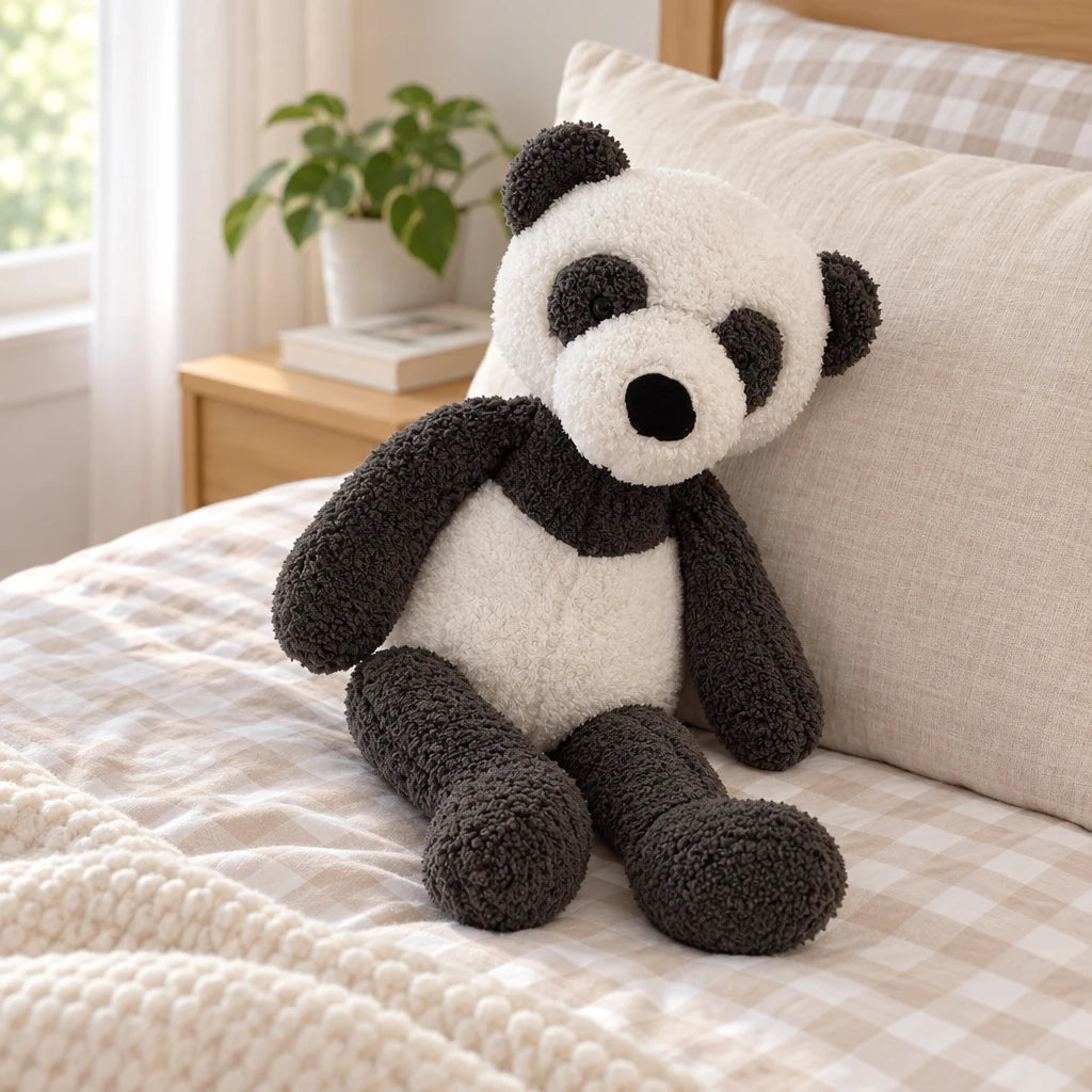 Oso Panda De Peluche Blanco Y Negro