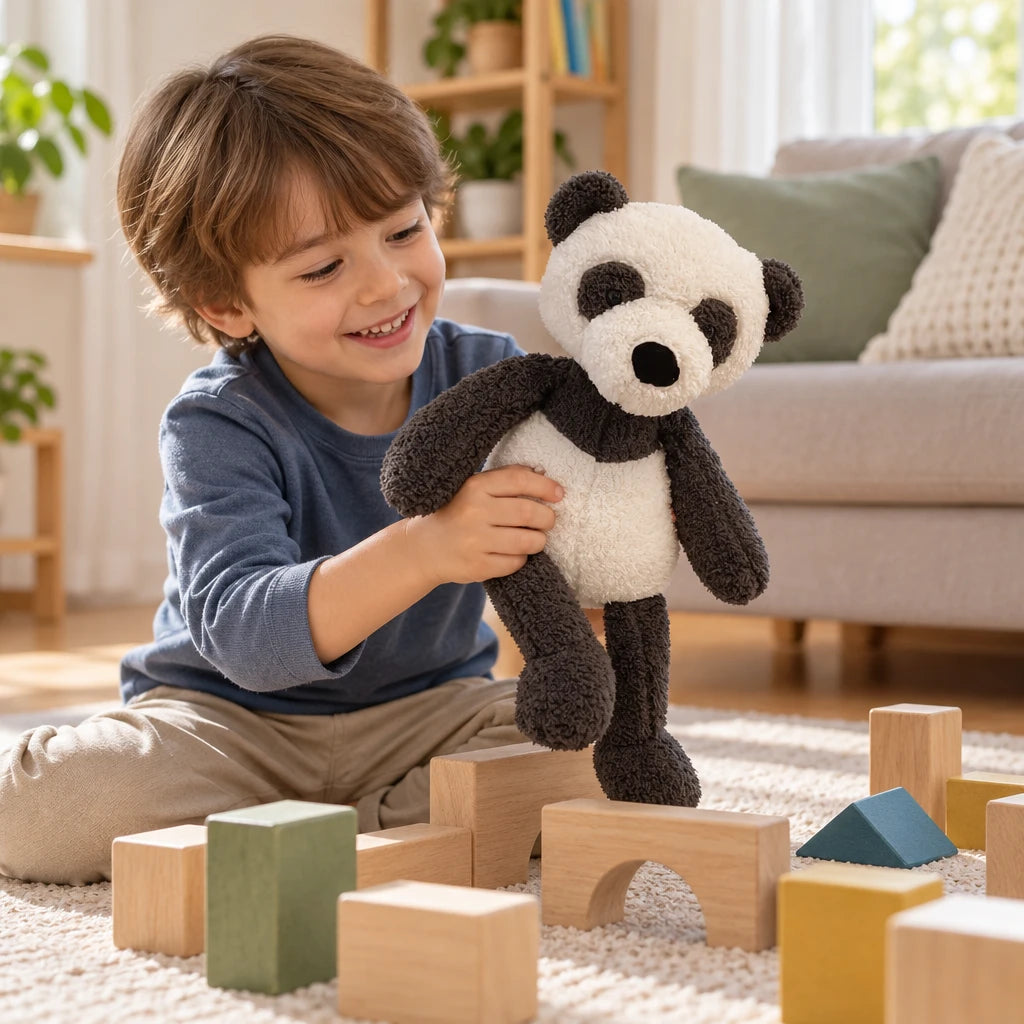 Oso Panda De Peluche Blanco Y Negro