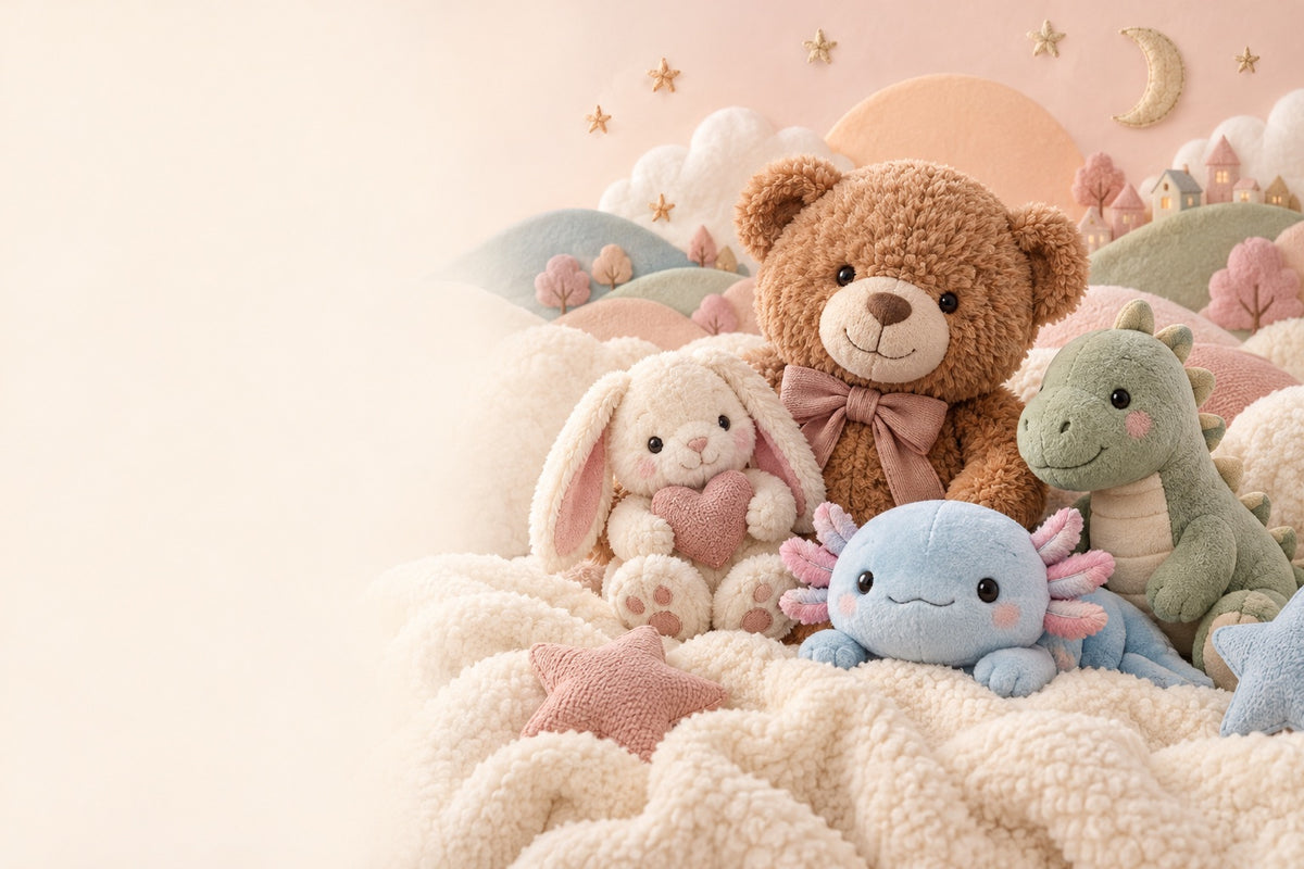 Universo ilustrado de Peluche Club con compañeros de peluche Imagen
