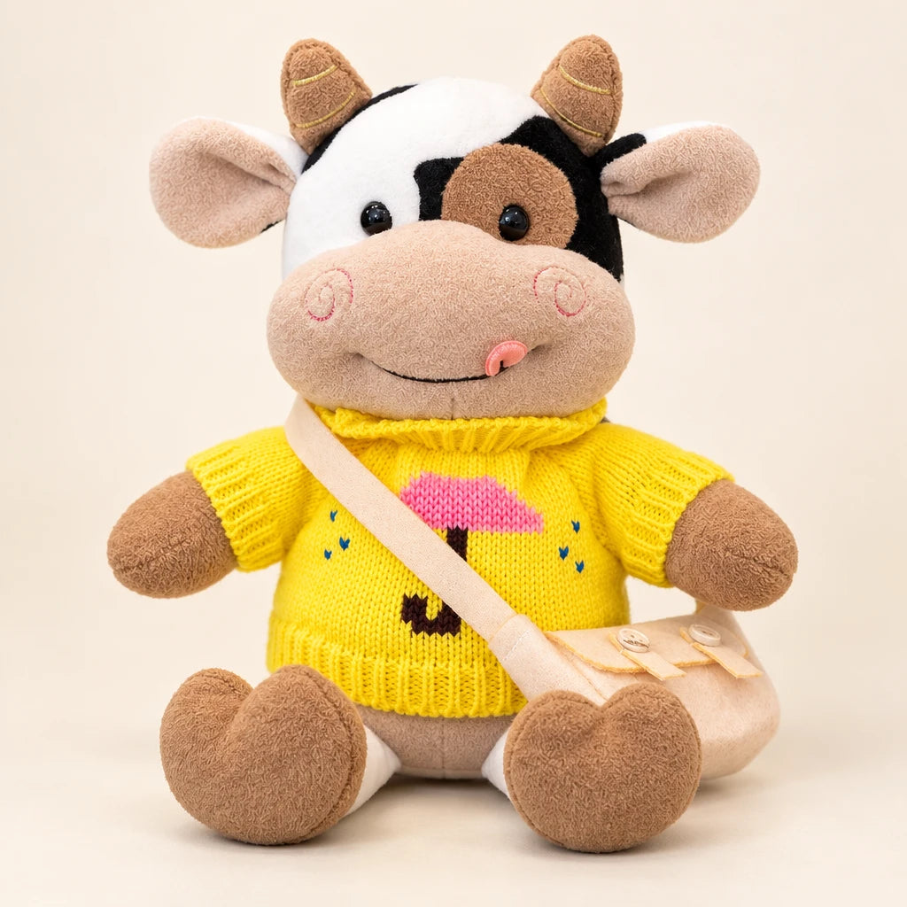Peluche Con Suéter De Paraguas Vaca