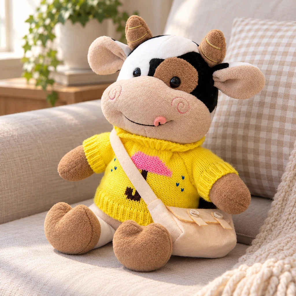 Peluche Con Suéter De Paraguas Vaca