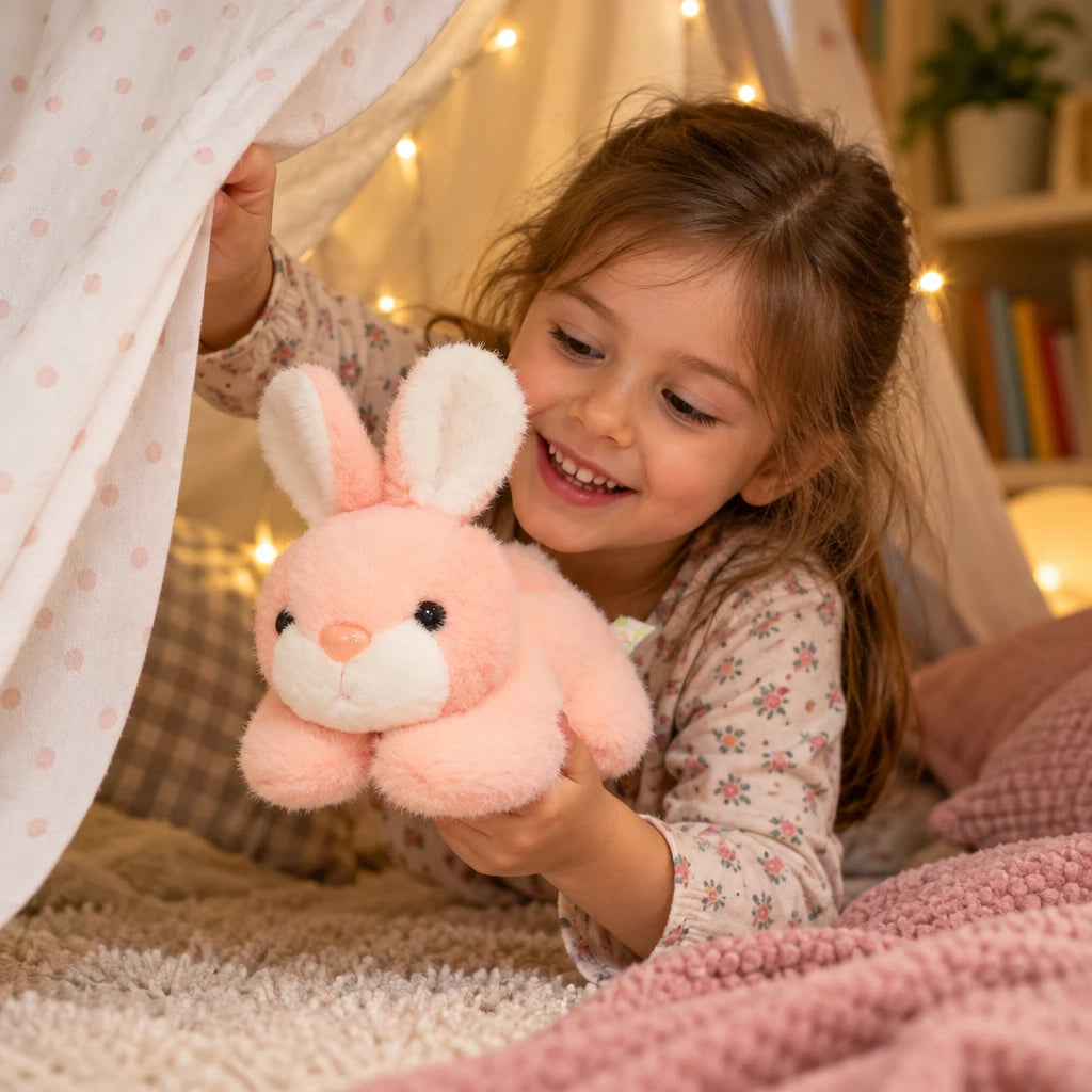 Peluche Conejito De Felpa Rosa Conejo