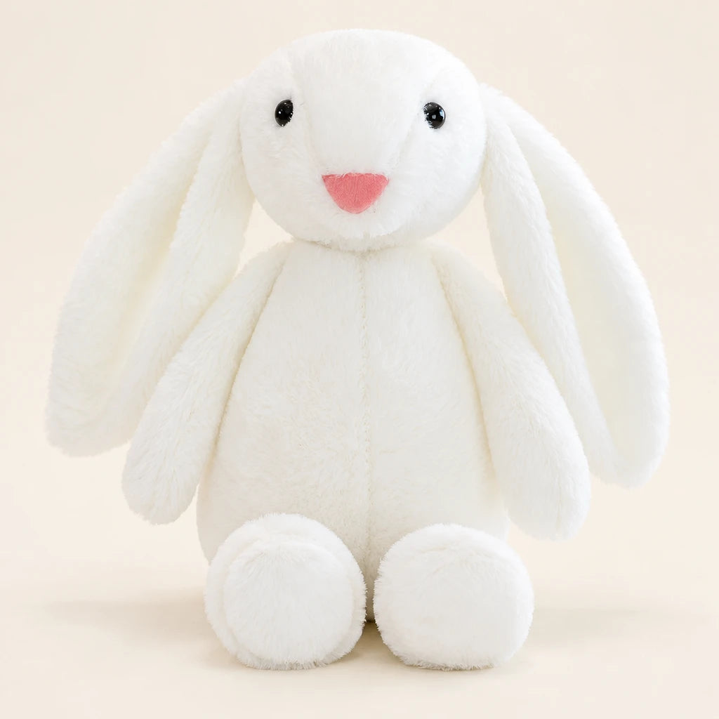 Peluche De Conejo Orejas Largas Blanco
