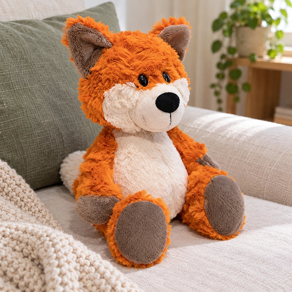 Peluche De Zorro Naranja Sentado