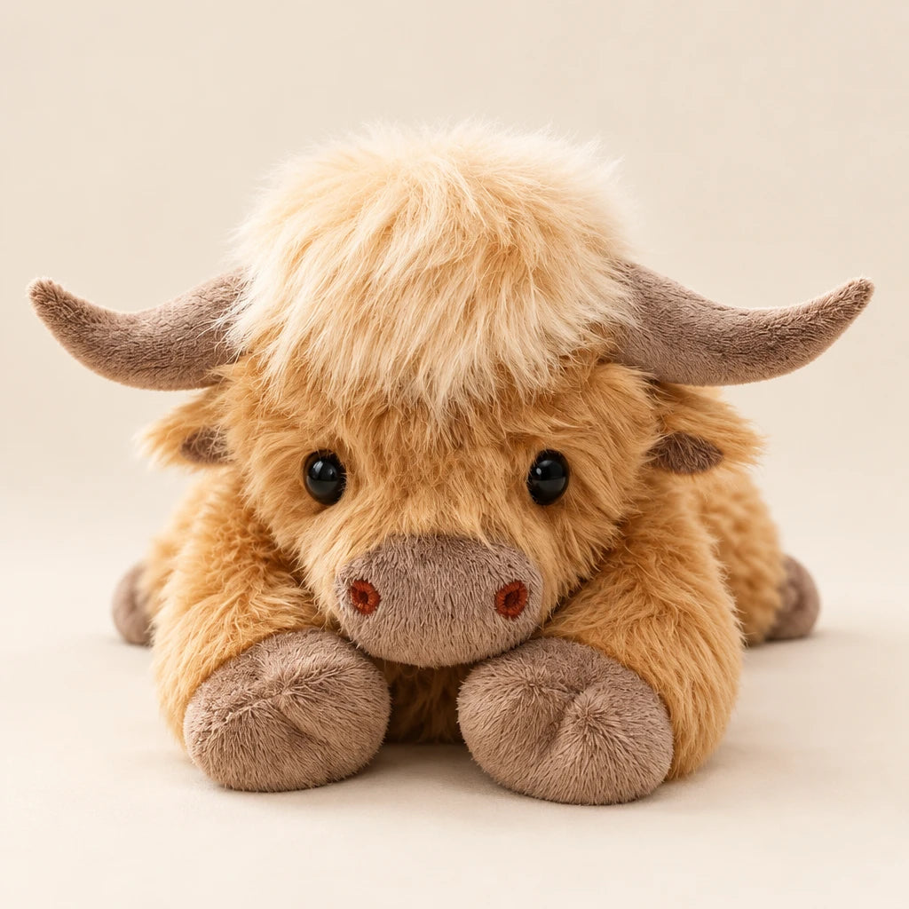 Peluche Diseño De Animal Tumbado Vaca De Las Tierras Altas