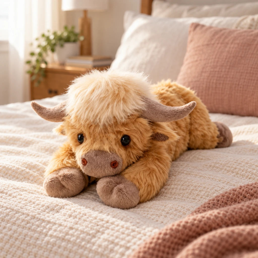 Peluche Diseño De Animal Tumbado Vaca De Las Tierras Altas
