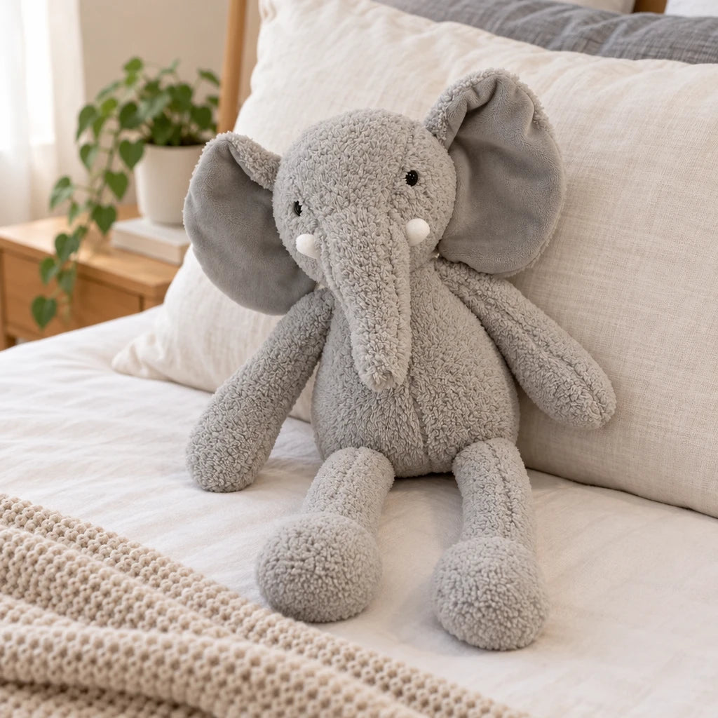 Peluche Elefante Patas Largas Gris