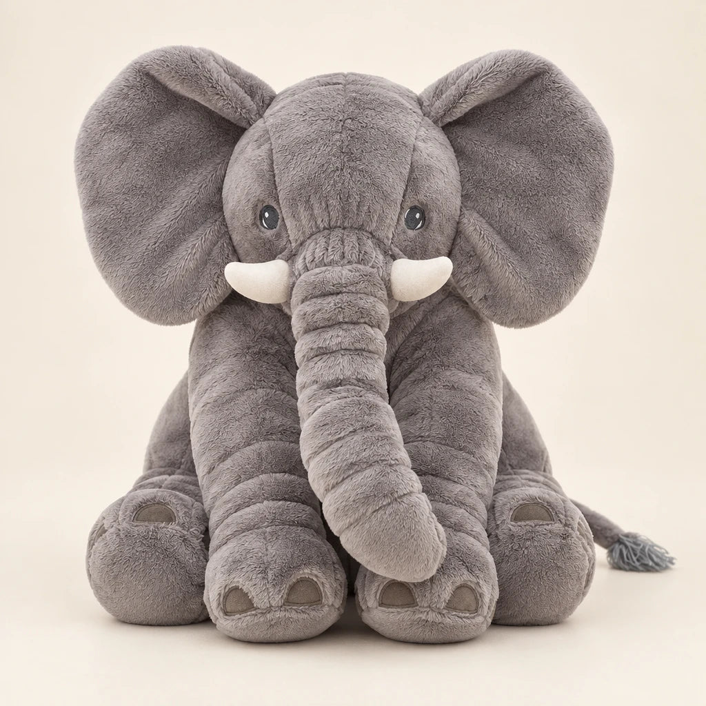 Peluche Muñeco De Apego Elefante De Felpa Gris