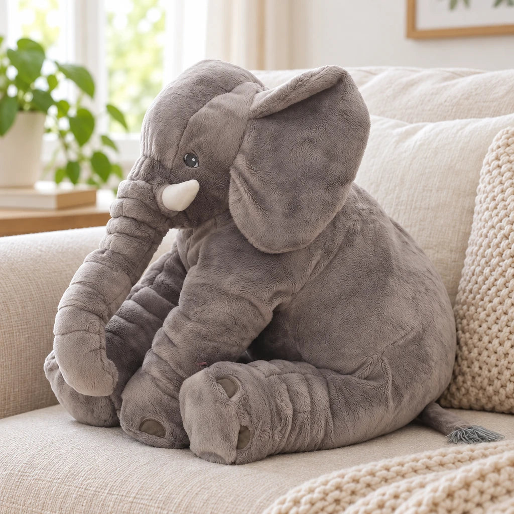 Peluche Muñeco De Apego Elefante De Felpa Gris