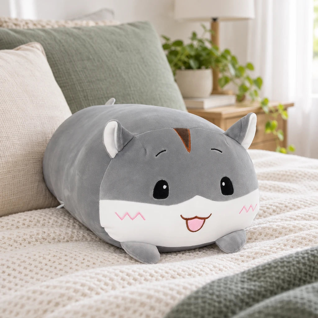 Peluche Muñeco De Apego Hámster Gris