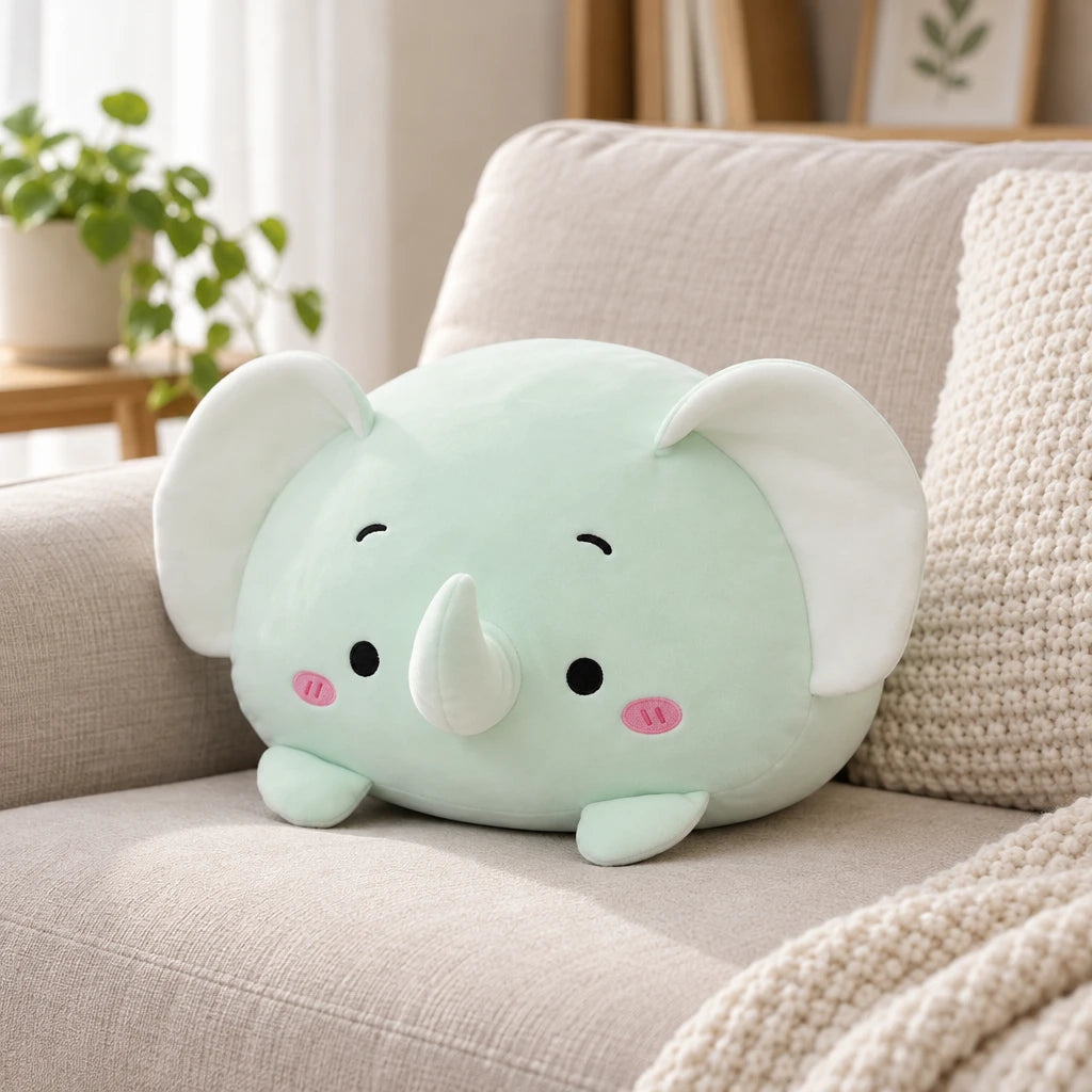 Peluche Verde Menta Elefante