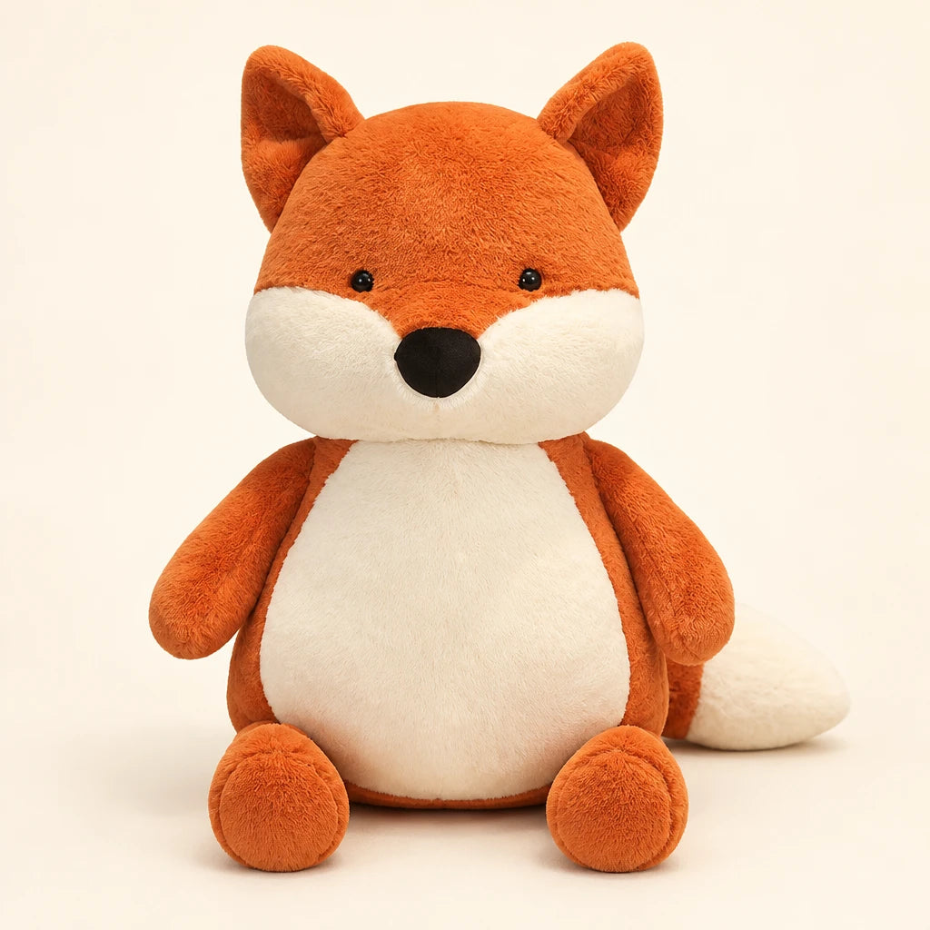 Peluche Zorro De Felpa Suave Naranja