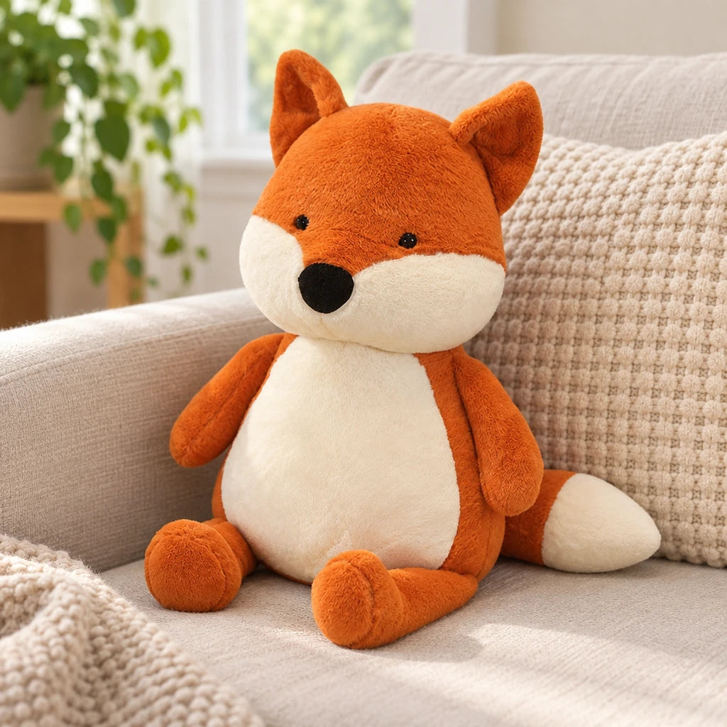 Peluche Zorro De Felpa Suave Naranja